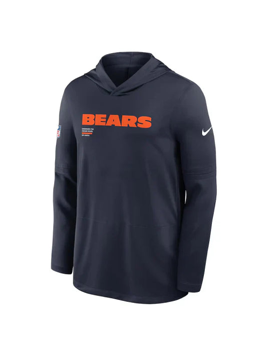 Chicago Bear Sideline Performance Long Sleeve Hoodie - Recreated Inspired Edition T-Shirt