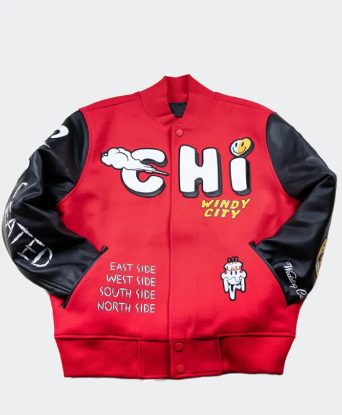 Chicago Windy City Red Varsity Jacket - Recreated Inspired Edition