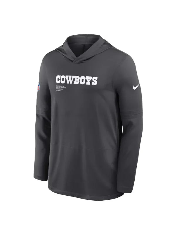 Dallas Cowboys Sideline Performance Long Sleeve Hoodie - Recreated Inspired Edition T-Shirt