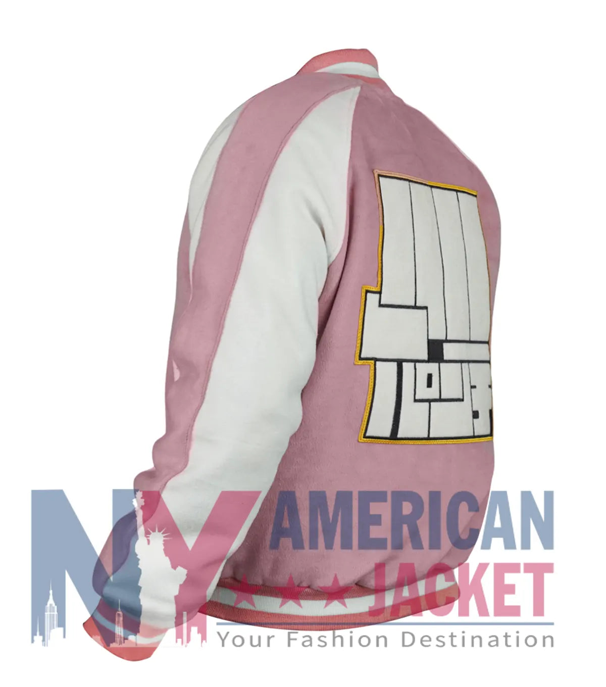 Dandadan 2025 Momo Ayase Pink Varsity Jacket - Recreated Inspired Edition