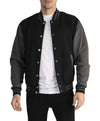 Douglas Men Black Wool Baseball Jacket