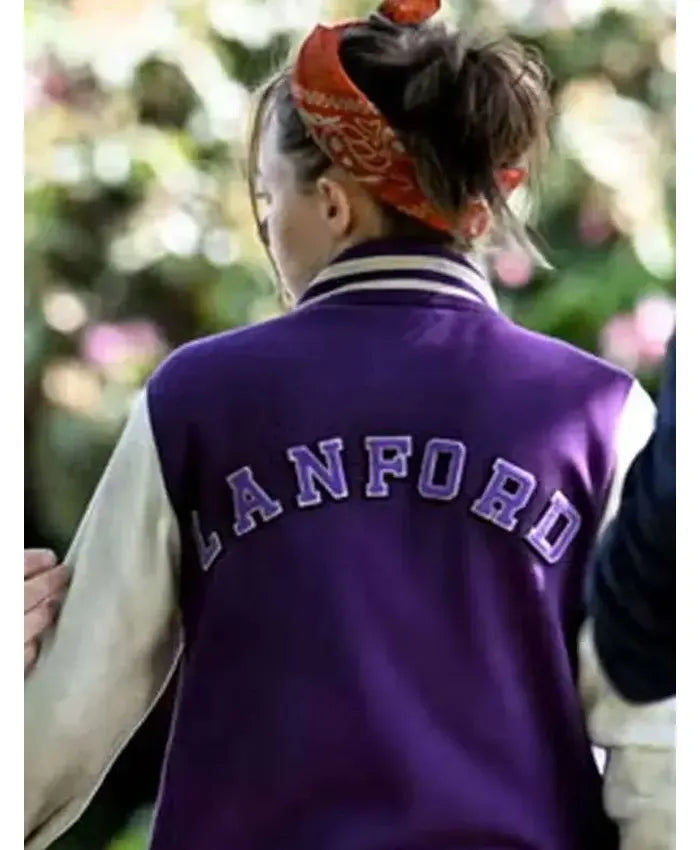Ellie de Lange Run Away Varsity Jacket - Recreated Inspired Edition
