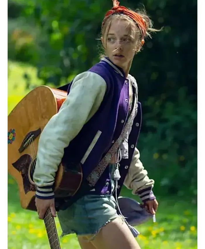 Ellie de Lange Run Away Varsity Jacket - Recreated Inspired Edition