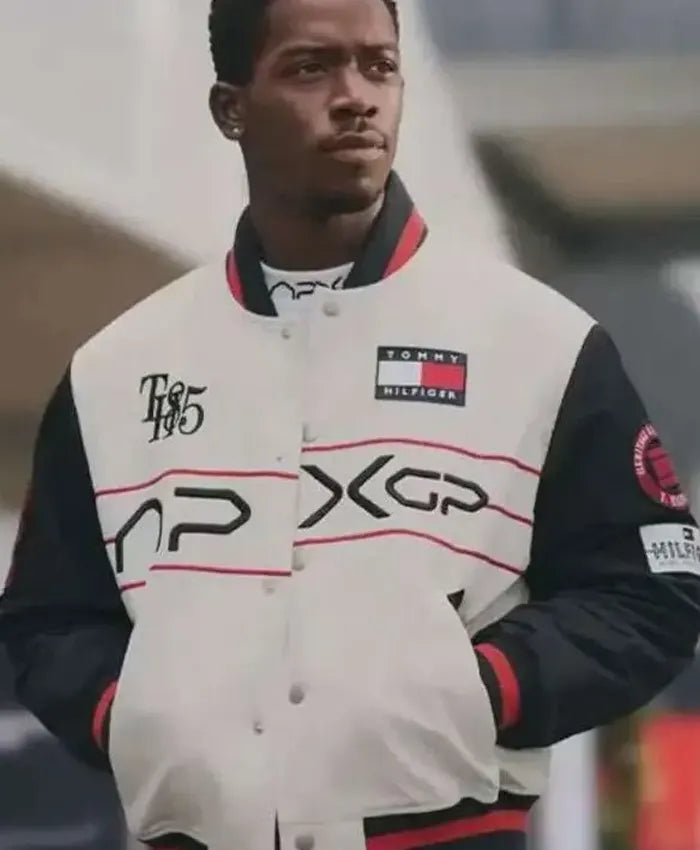F1 Movie Damson Idris Racing Varsity Jacket - Recreated Inspired Edition