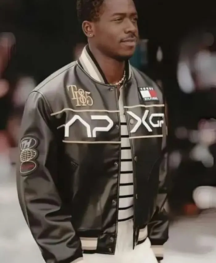 F1 Movie Damson Idris APXGP Varsity Jacket - Recreated Inspired Edition