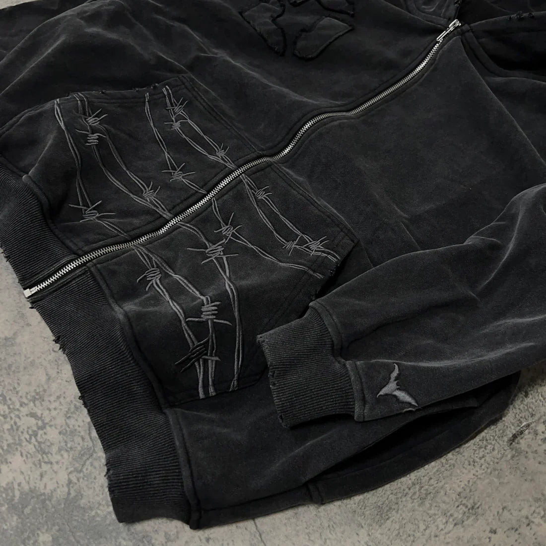 Ditch Barbed Wire Zip-Up Hoodie - Recreated Inspired Edition