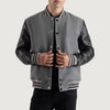Gray and Black Varsity Letterman Jacket - Recreated Inspired Edition
