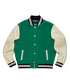 Green And White Varsity Bomber Jacket