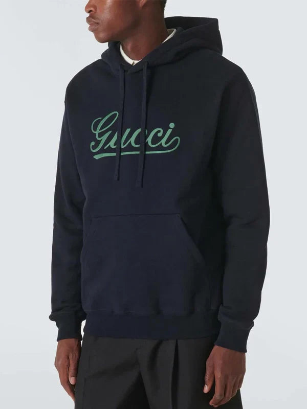 Gucci Logo Cotton Jersey Hoodie - Recreated Inspired Edition
