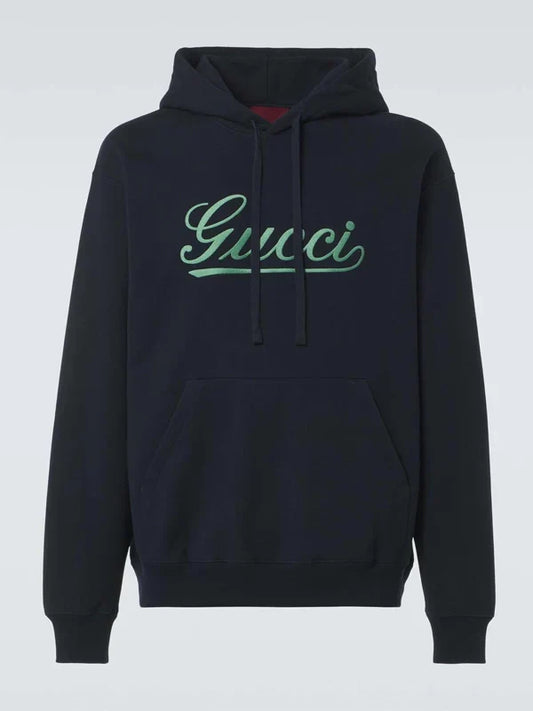 Gucci Logo Cotton Jersey Hoodie - Recreated Inspired Edition