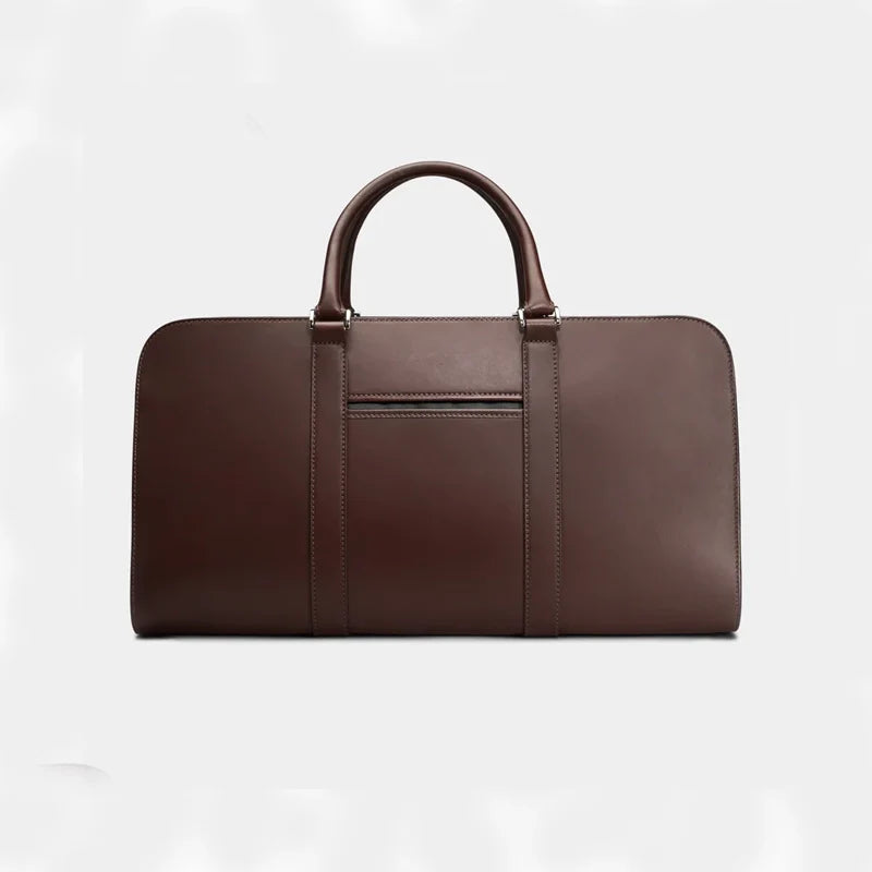 Handmade Leather Brown Weekender Bag