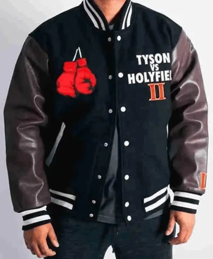 Headgear Tyson Vs Holyfield Varsity Jacket - Recreated Inspired Edition
