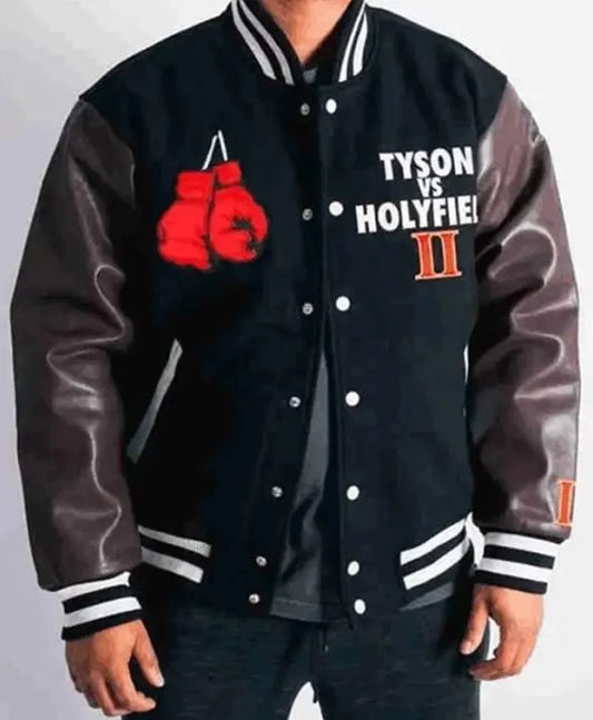 Headgear Tyson Vs Holyfield Varsity Jacket - Recreated Inspired Edition