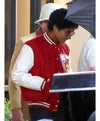 Jaafar Jackson Michael Red Varsity Jacket - Recreated Inspired Edition