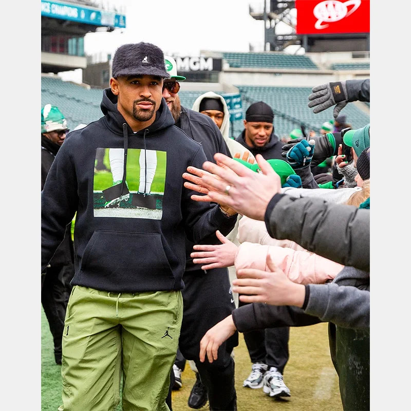 Jalen Hurts Super Bowl LIX Arrivals Hoodie - Recreated Inspired Edition
