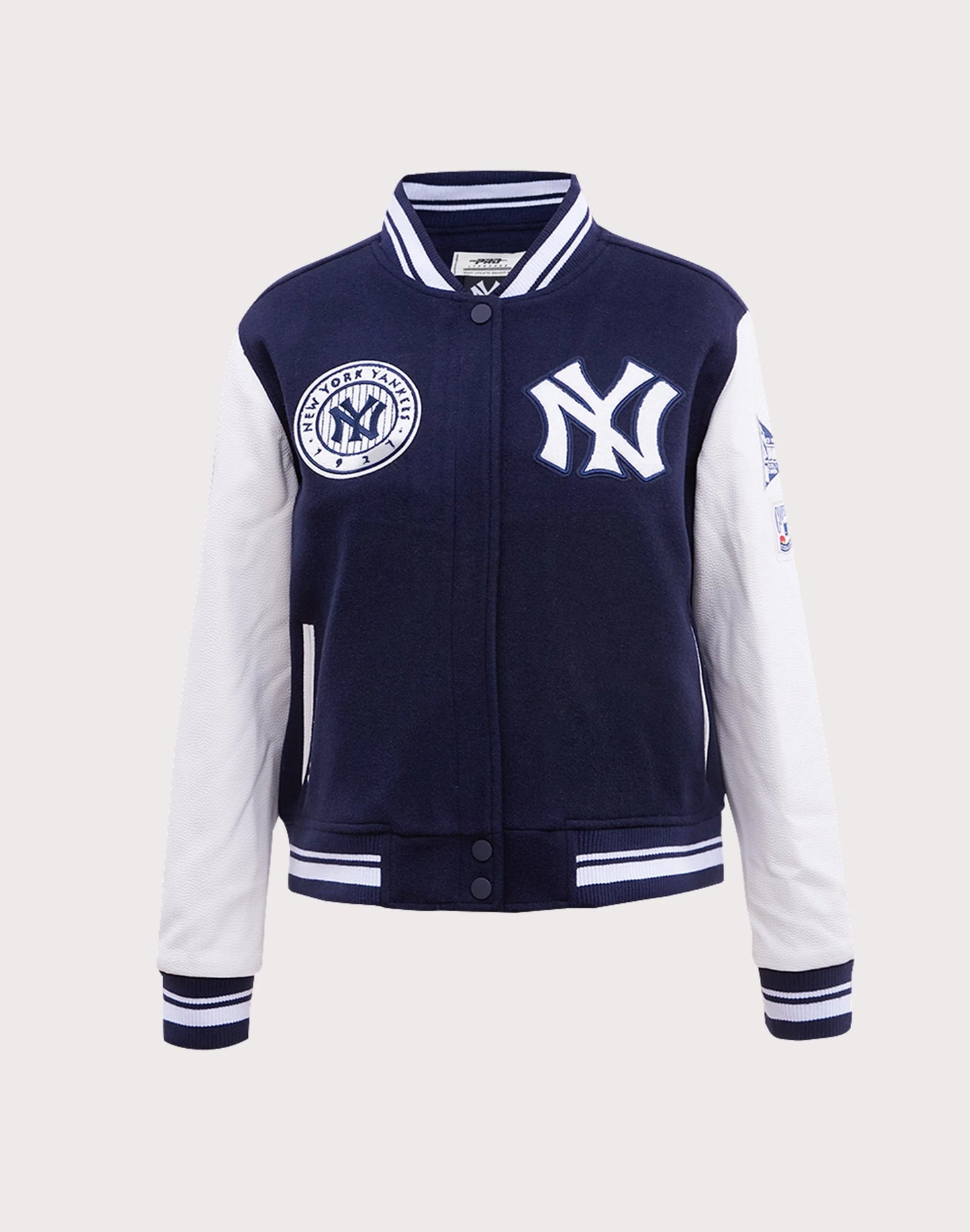 womens Pro Standard MLB New York Yankees Retro Classic Rib Wool Varsity Jacket