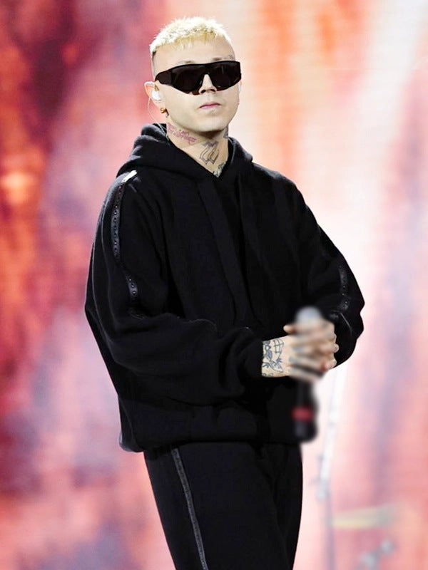 Lazza Black Hoodie - Recreated Inspired Edition