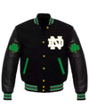 Letterman Notre Dame Fighting Irish Black Varsity Jacket - Recreated Inspired Edition