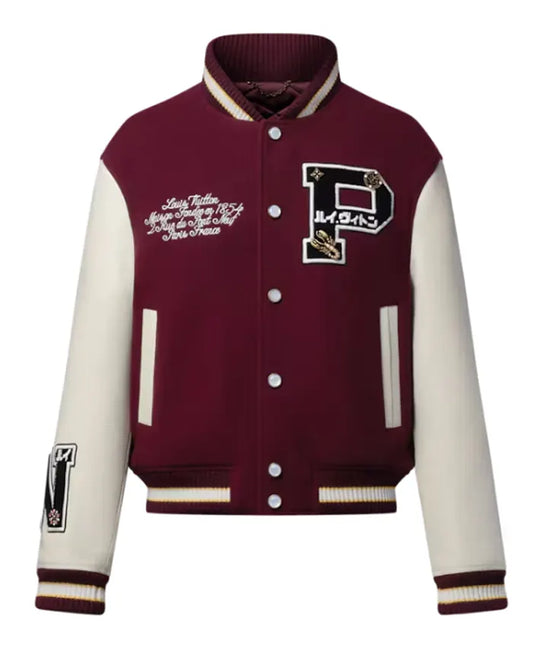 Louis Vuitton Epi Leather Varsity Jacket - Recreated Inspired Edition