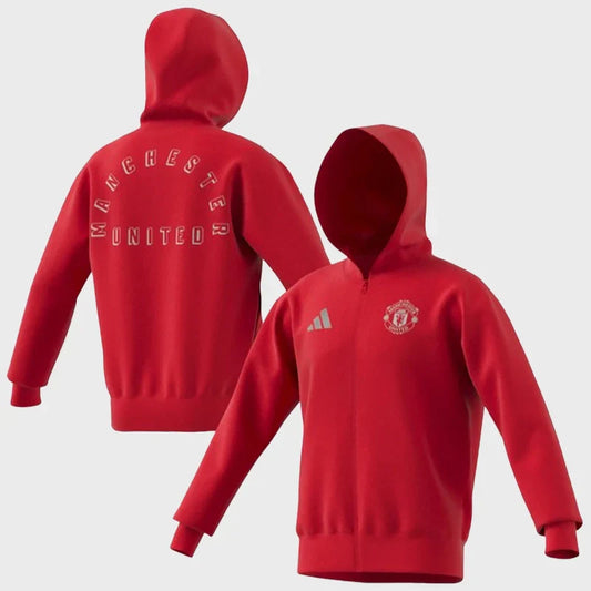 Manchester United Anthem Full-Zip Hoodie - Recreated Inspired Edition