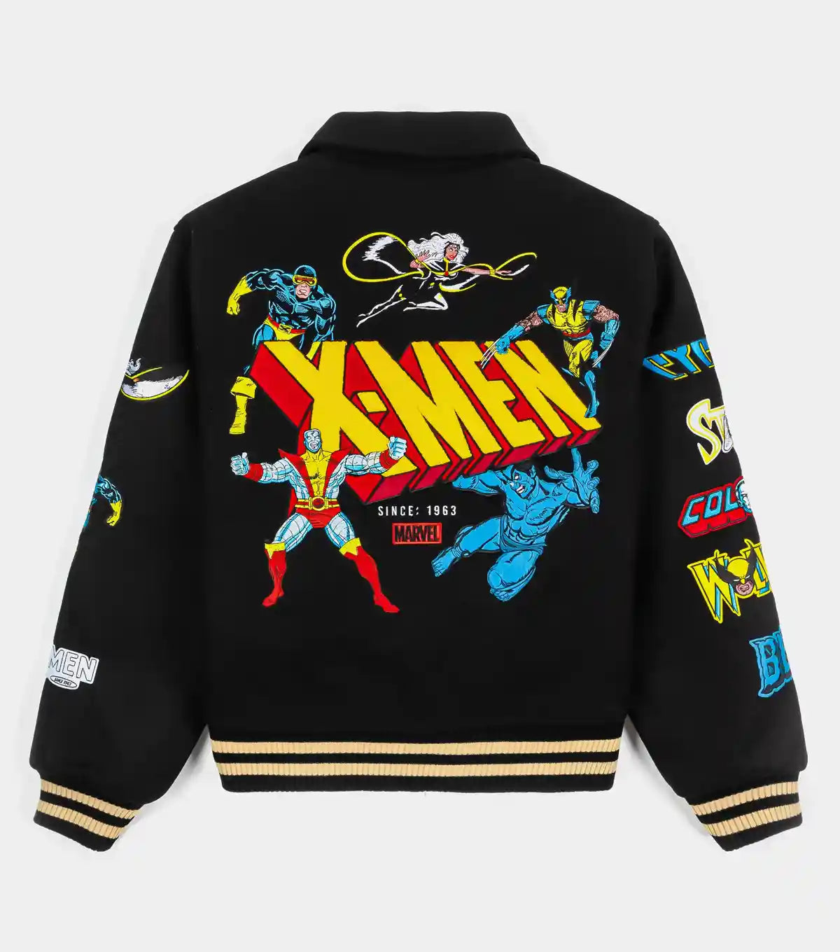 Marvel Team X Men Black Varsity Jacket - Recreated Inspired Edition