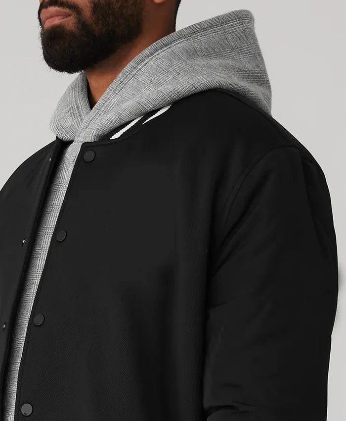 Men’s Black Vintage Varsity Jacket - Recreated Inspired Edition