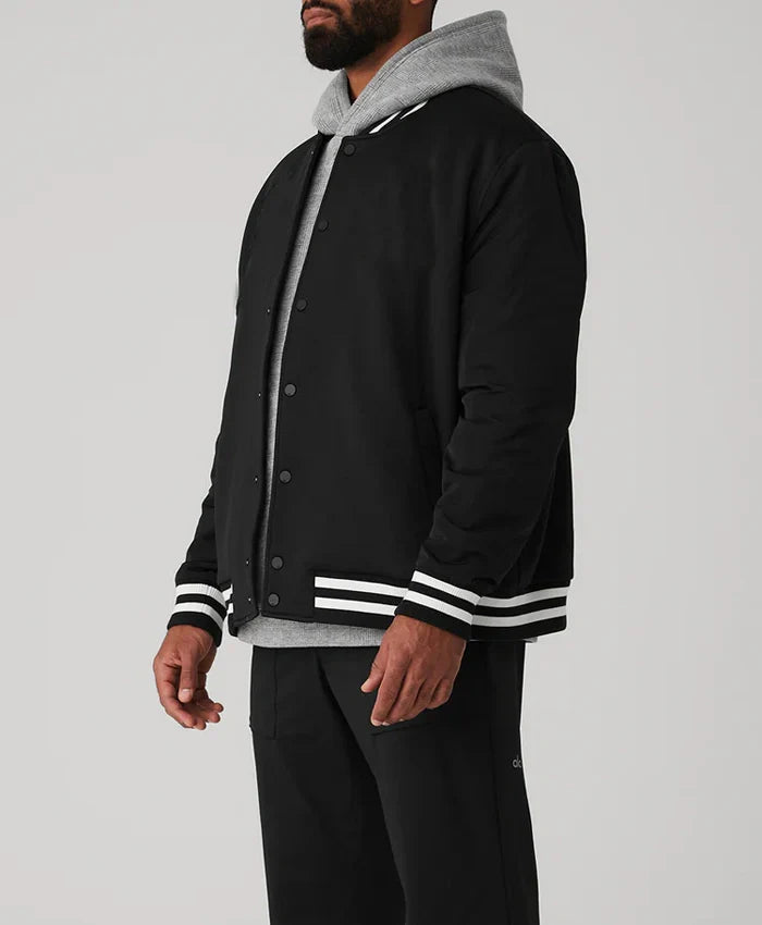 Men’s Black Vintage Varsity Jacket - Recreated Inspired Edition