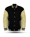 Mens Black Wool OFF-White Varsity Jacket - Recreated Inspired Edition