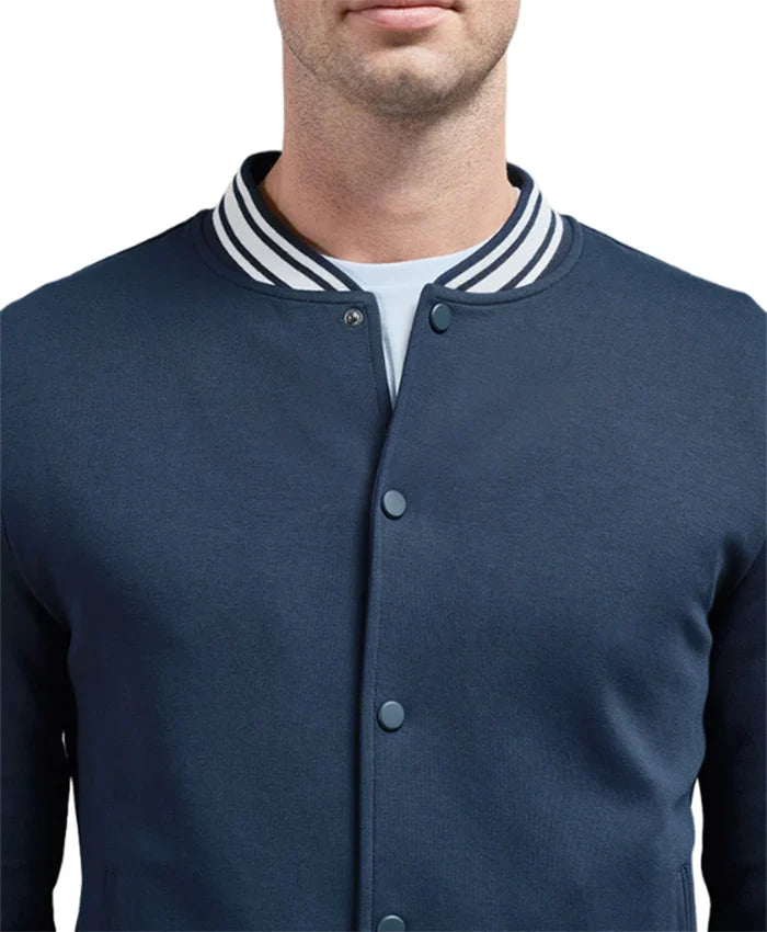 Men’s Navy Blue Lettermen Varsity Jacket - Recreated Inspired Edition