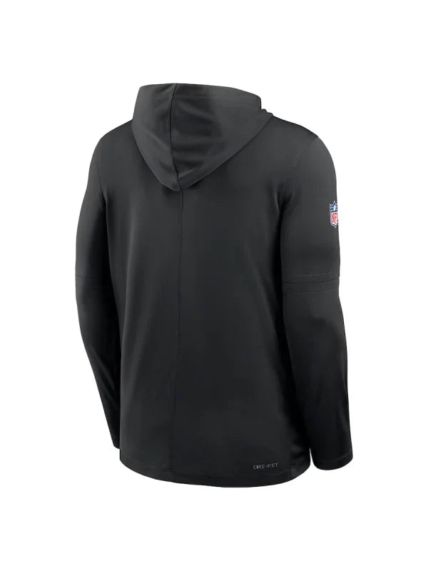 Detroit Lions Sideline Performance Long Sleeve Hoodie - Recreated Inspired Edition T-Shirt