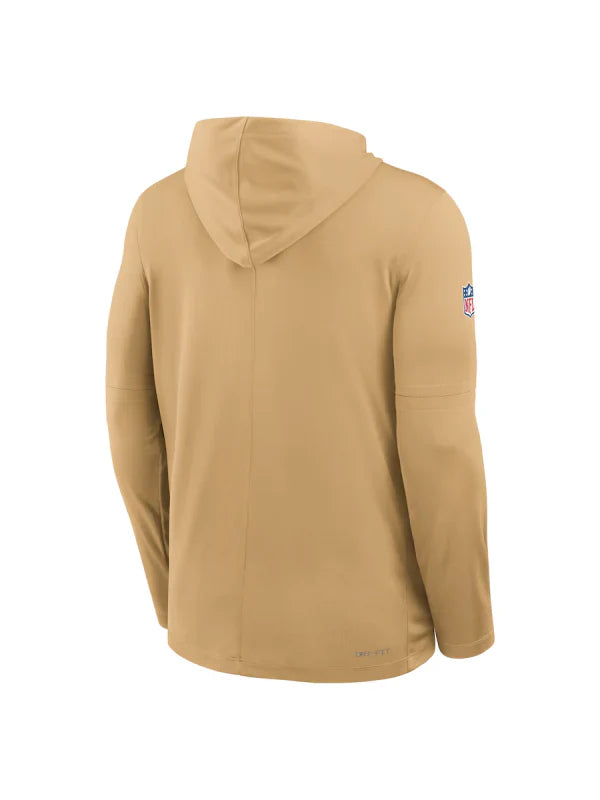 San Francisco 49ers Sideline Performance Long Sleeve Hoodie - Recreated Inspired Edition T-Shirt