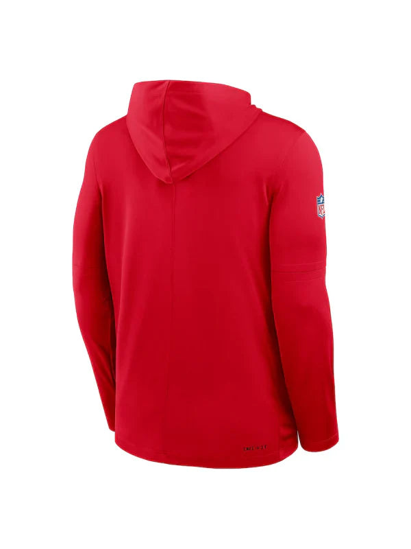 Kansas City Chiefs Sideline Performance Long Sleeve Hoodie - Recreated Inspired Edition T-Shirt