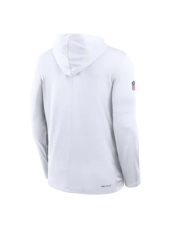 Kansas City Chiefs Sideline Performance Long Sleeve Hoodie - Recreated Inspired Edition T-Shirt