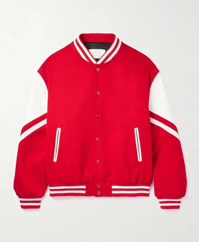 Men’s Red Lettermen Wool Varsity Jacket - Recreated Inspired Edition