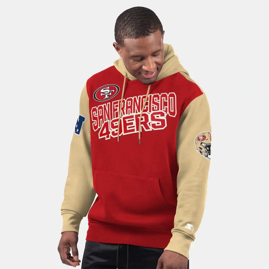 San Francisco 49ers Starter Scarlet Extreme Hoodie - Recreated Inspired Edition