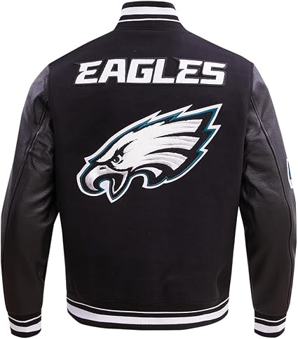 Philadelphia Eagles Mens National Football Mash Up Varsity Jacket - Recreated Edition