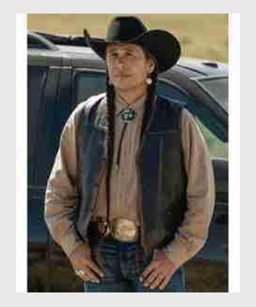Mo Brings Plenty Yellowstone Leather Vest