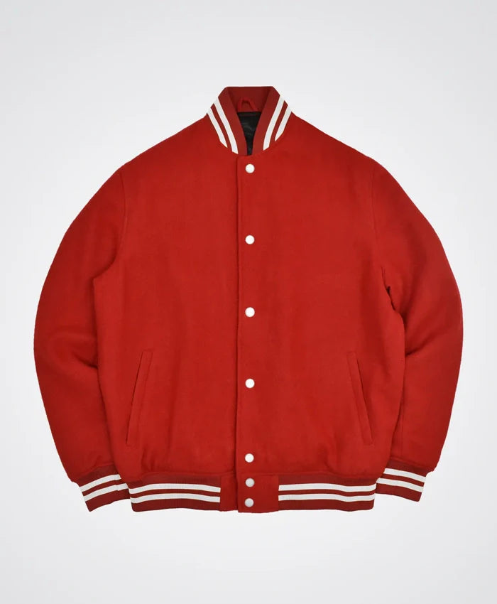 Mondor Red Wool Varsity Jacket - Recreated Inspired Edition