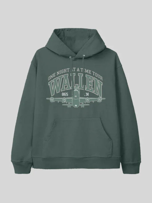 Morgan Wallen One Night At A Time Green Tour Hoodie - Recreated Inspired Edition
