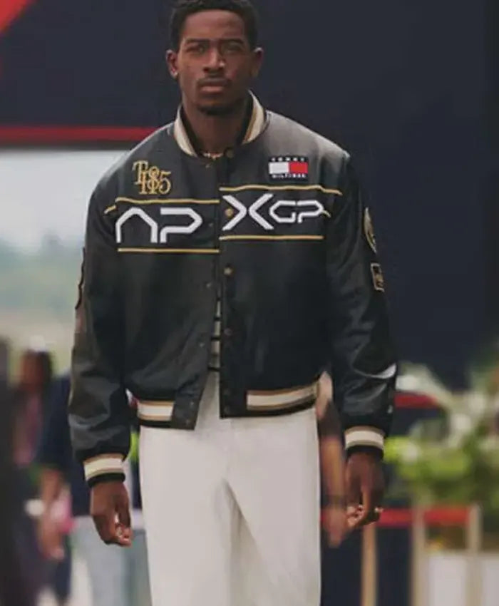 F1 Movie Damson Idris APXGP Varsity Jacket - Recreated Inspired Edition