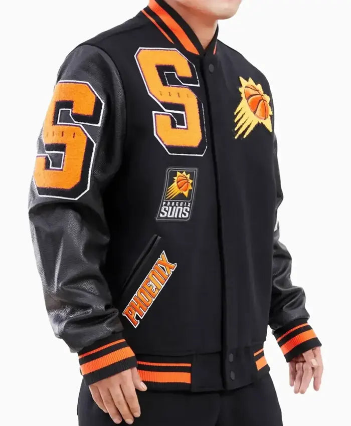 NBA Phoenix Suns Mashup Logo Varsity Jacket - Recreated Inspired Edition