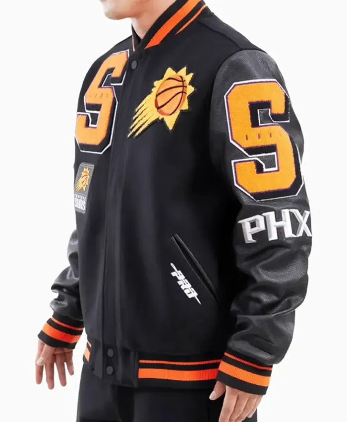 NBA Phoenix Suns Mashup Logo Varsity Jacket - Recreated Inspired Edition