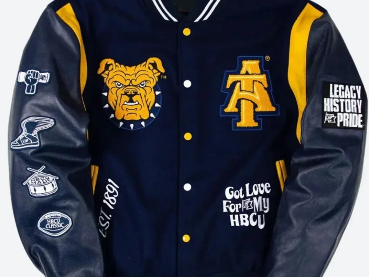 North Carolina A And T Motto 3.0 Aggie Varsity Jacket - Recreated Inspired Edition