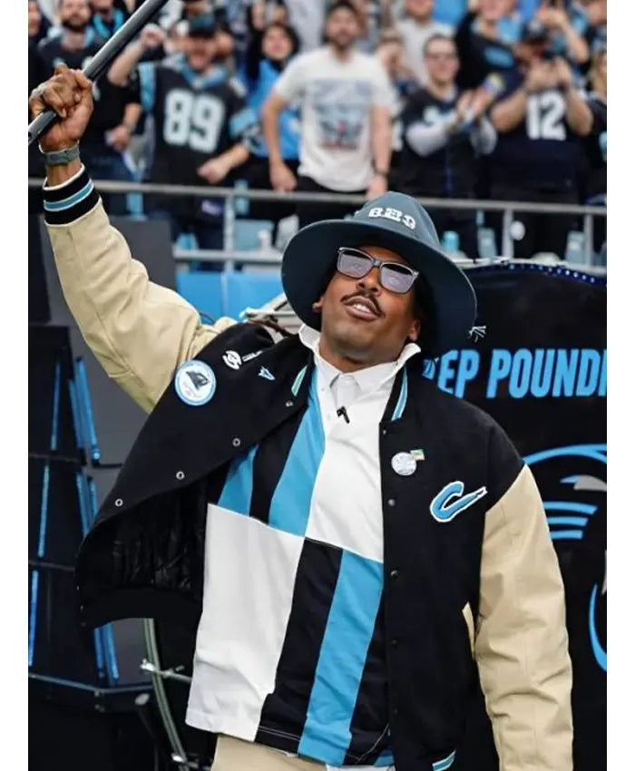 NFC Wild Card Playoffs Cam Newton Panthers Varsity Jacket - Recreated Inspired Edition