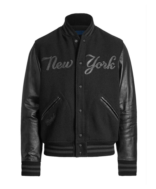 NY Yankees Baseball Black Bomber Jacket