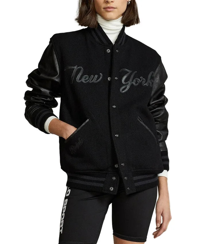NY Yankees Baseball Black Bomber Jacket