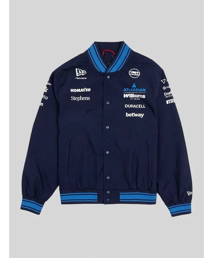 New Era x Atlassian Williams F1 Team Varsity Jacket - Recreated Inspired Edition