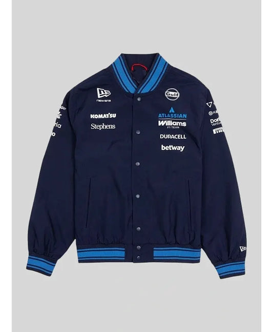 New Era x Atlassian Williams F1 Team Varsity Jacket - Recreated Inspired Edition