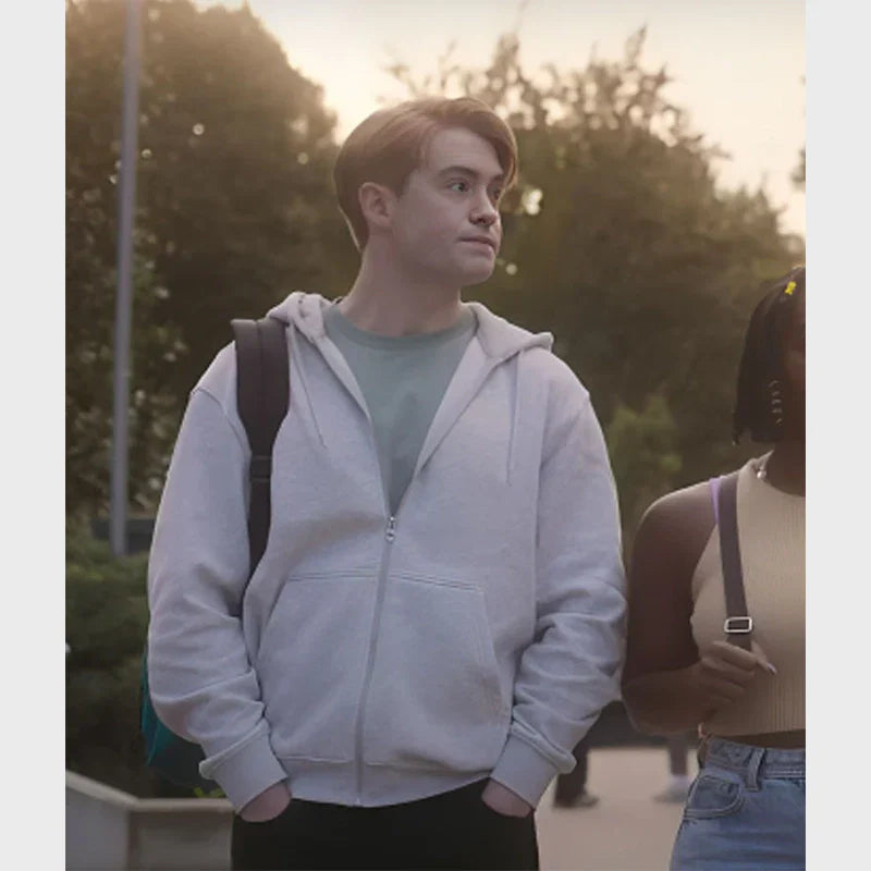 Heartstopper S03 Kit Connor Grey Hoodie - Recreated Inspired Edition