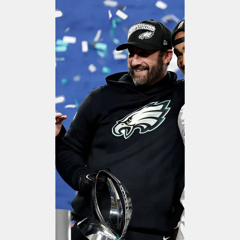 NFC Champions Nick Sirianni Black Eagles Hoodie - Recreated Inspired Edition